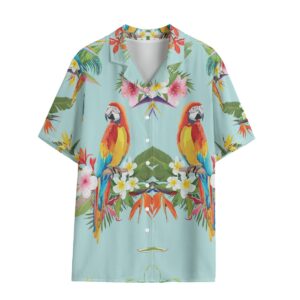 Aria Parrot Short Sleeved Hawaiian Shirt