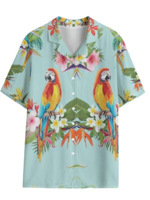 Aria Parrot Short Sleeved Hawaiian Shirt