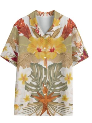 Hibi Hibiscus Short Sleeved Hawaiian Shirt