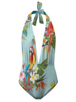 Aria Parrot Halter One-Piece