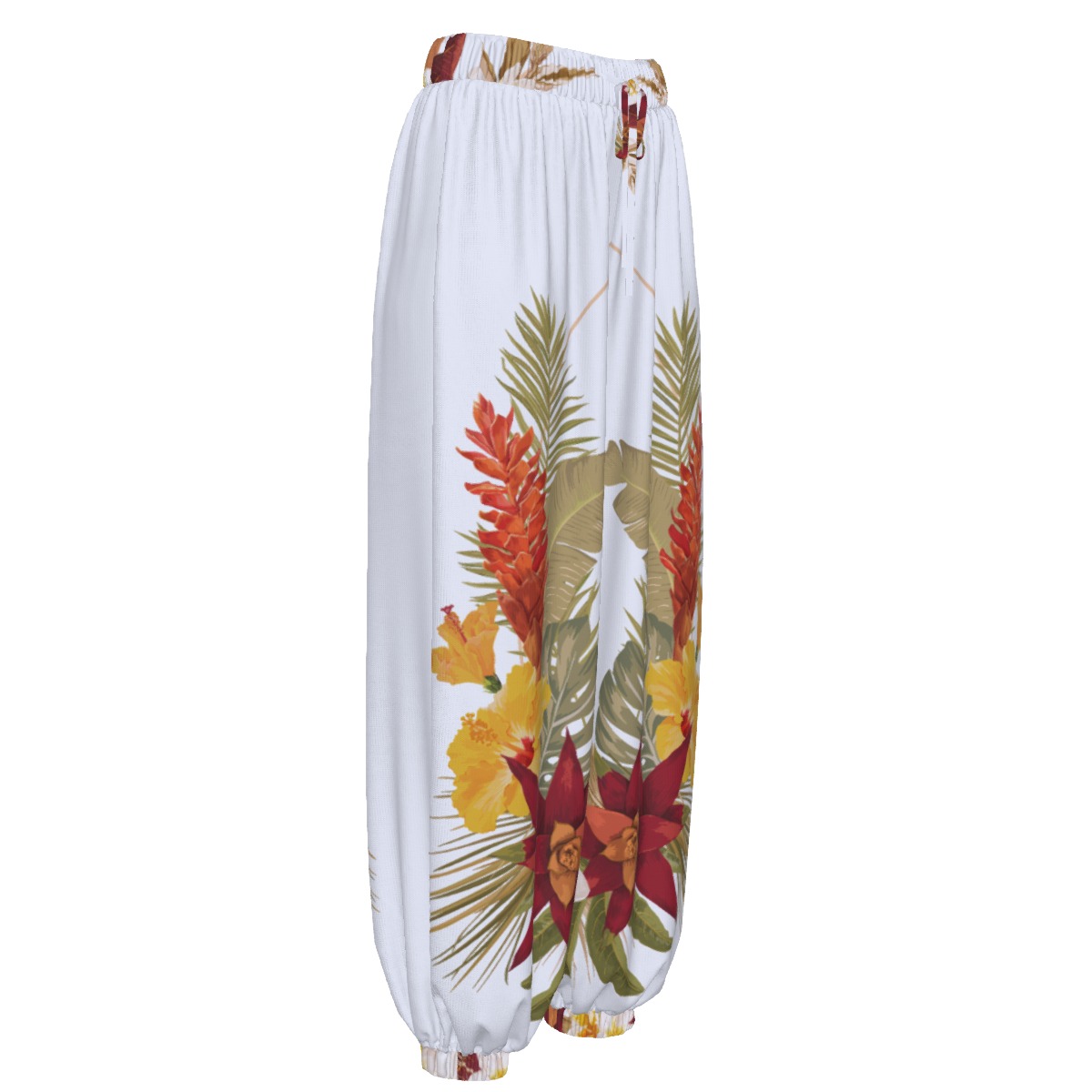 Hilo Hibiscus Harem Pants With Pockets - Image 3