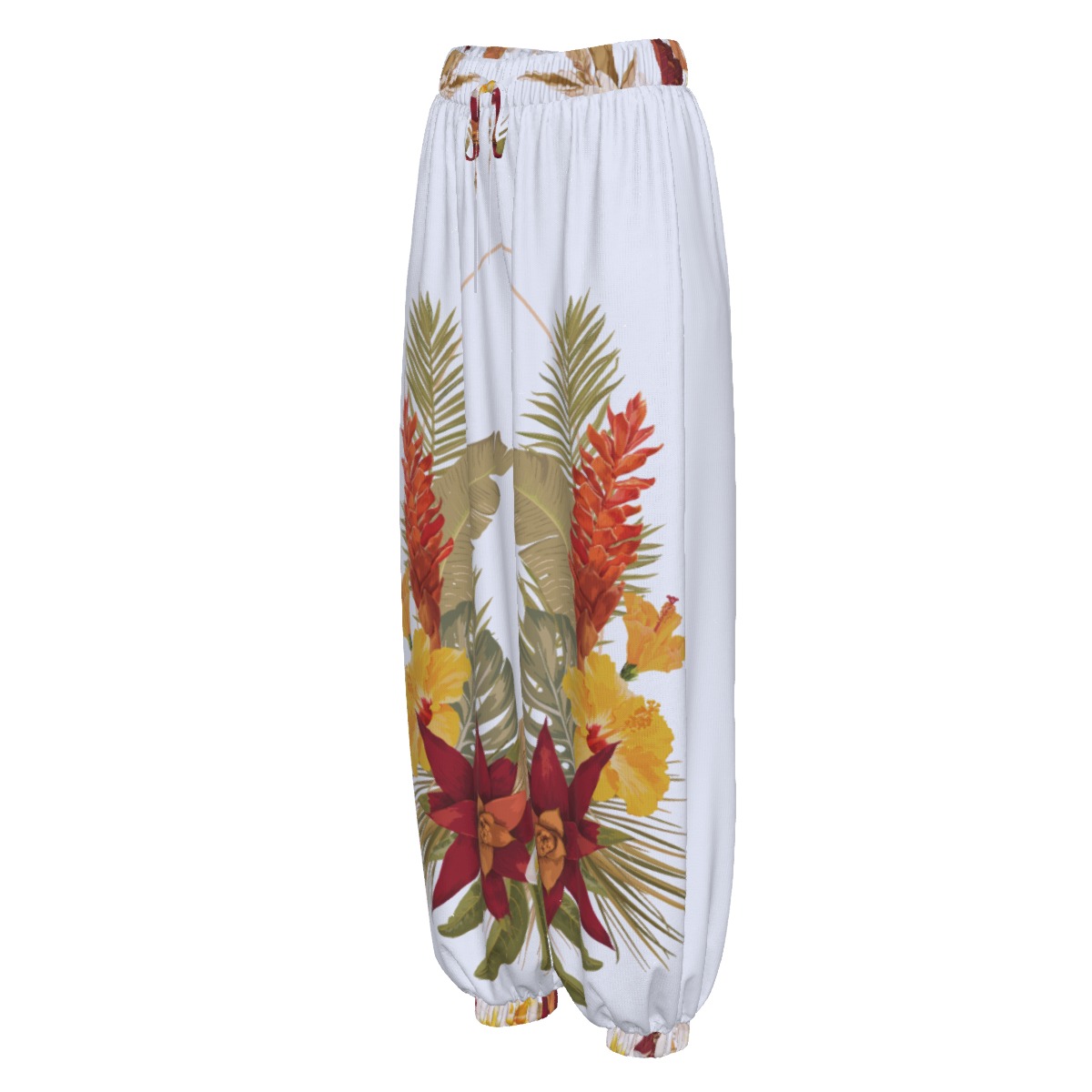 Hilo Hibiscus Harem Pants With Pockets - Image 4