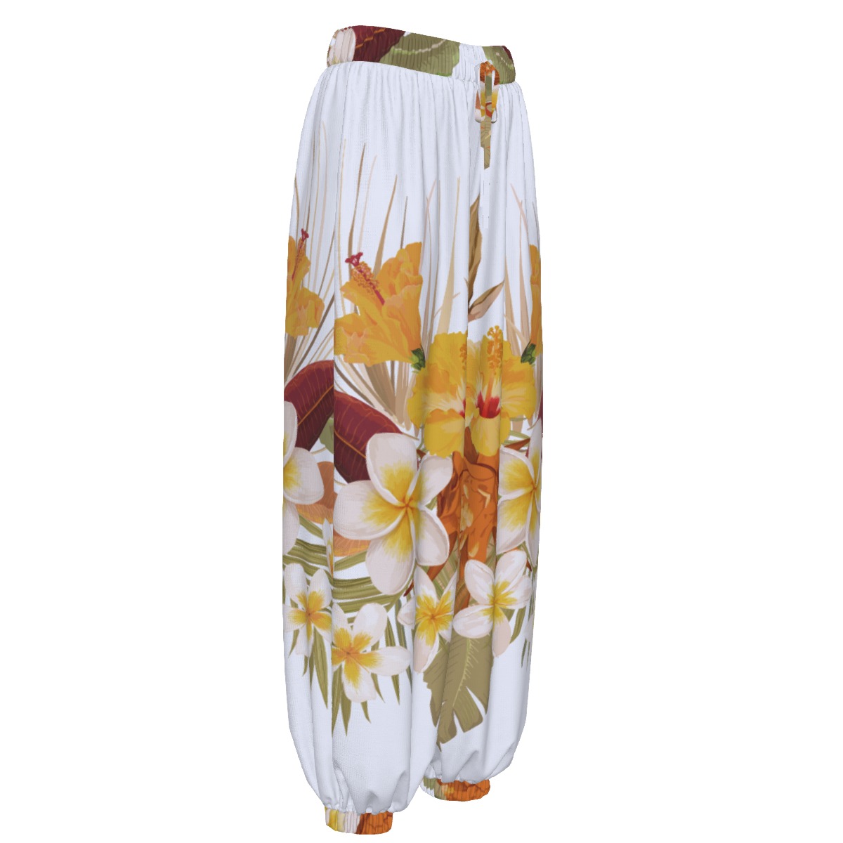 Libi Hibiscus Harem Pants With Pockets - Image 3