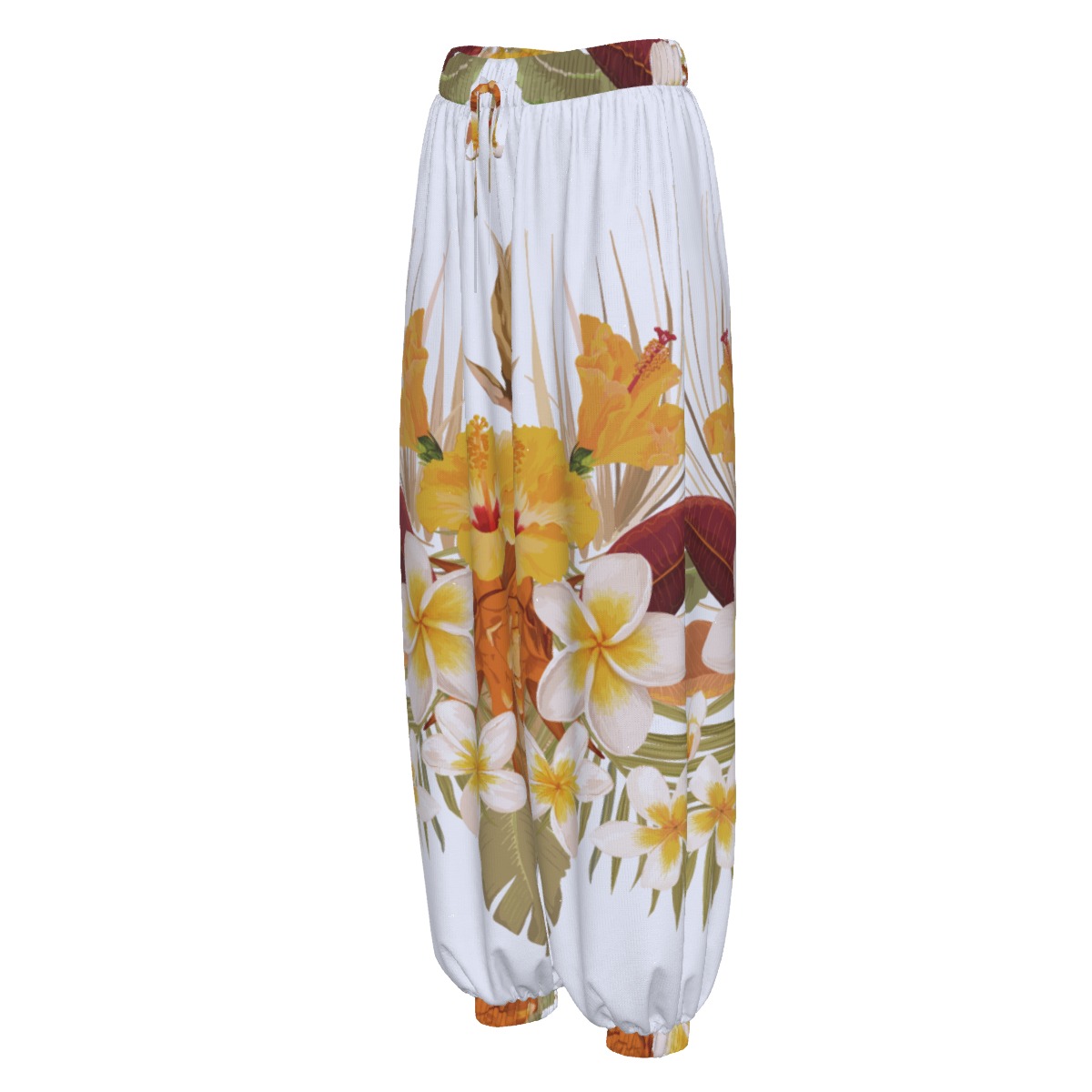 Libi Hibiscus Harem Pants With Pockets - Image 4