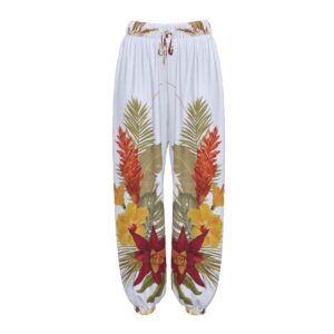 Hilo Hibiscus Harem Pants With Pockets